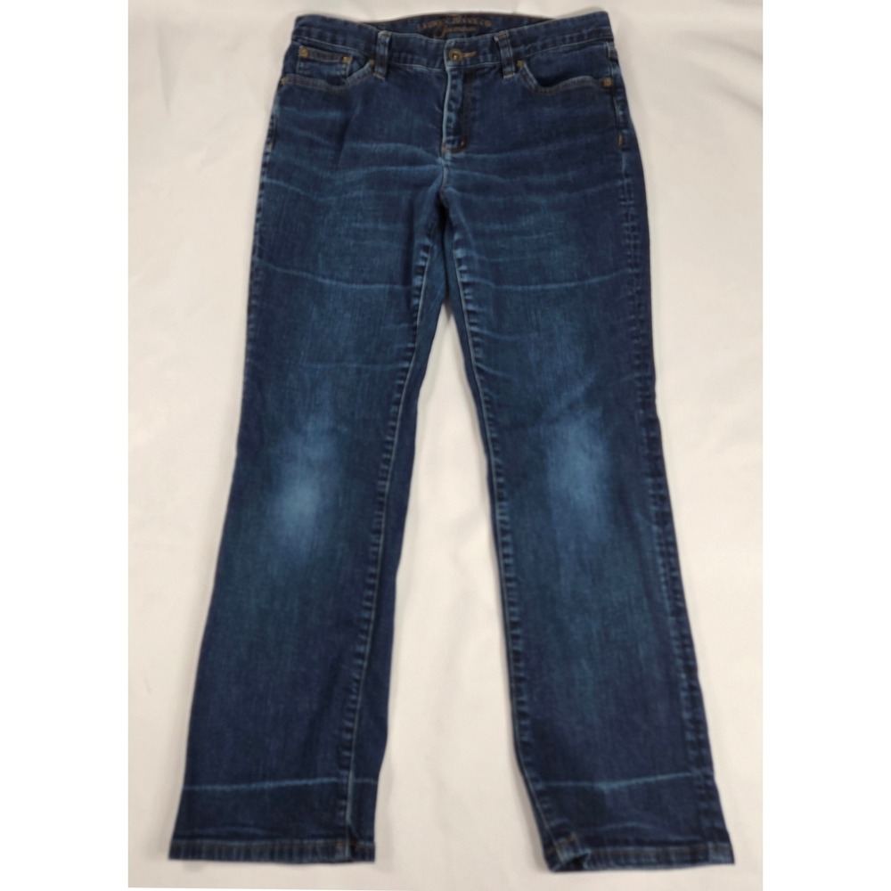 Lauren Jeans Co Premium Classic Straight Leg‎ Dark Wash Denim Jeans 10P Preppy